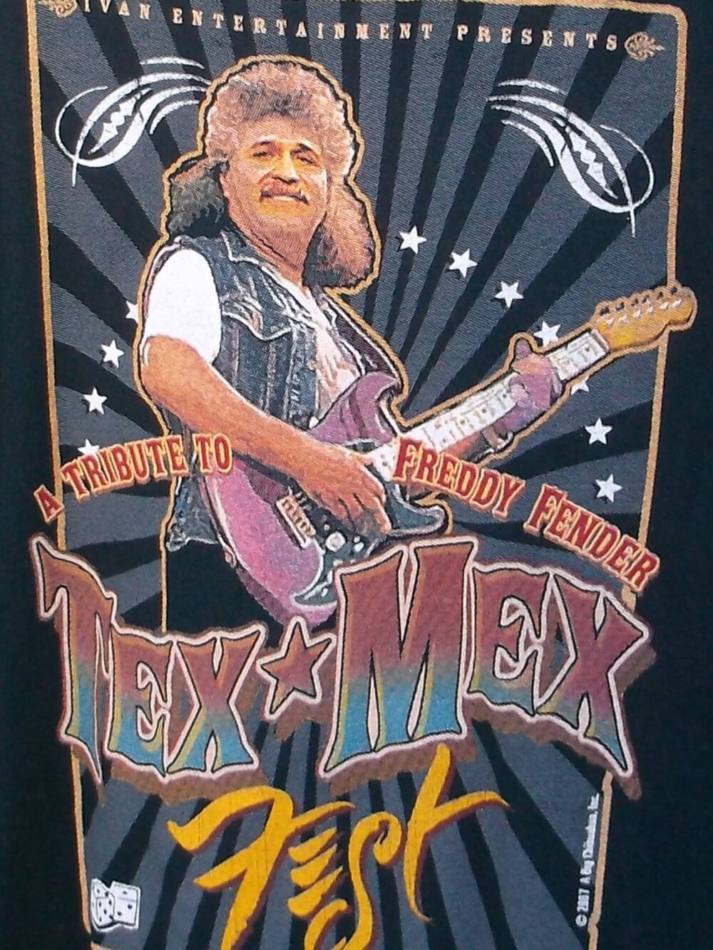 Hanes Beefy 2XL Double‑Sided Tex‑Mex Fest Tribute Tee shirt, Black, 100% Cotton - Picture 2 of 6
